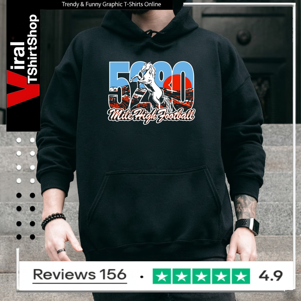 5280 Mile High Blaze Football Hoodie