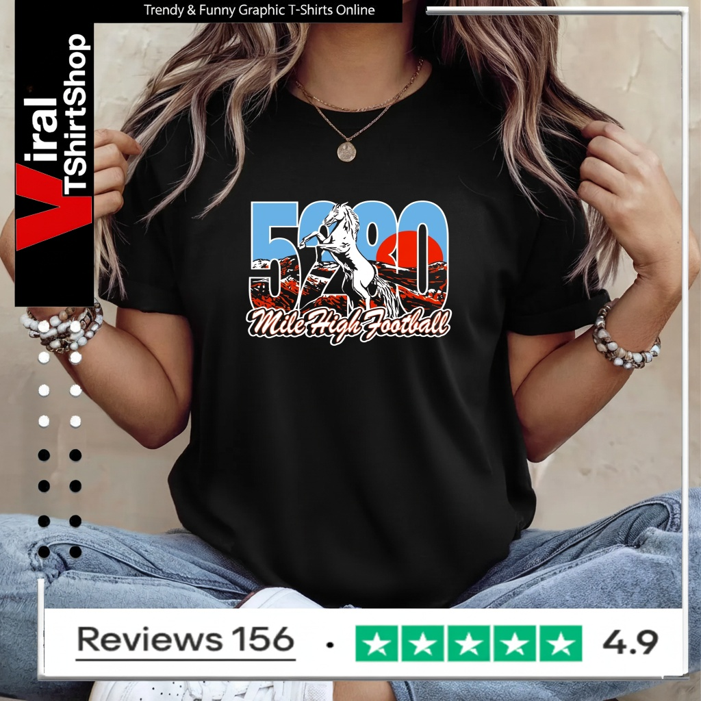 5280 Mile High Blaze Football Ladies T-Shirt