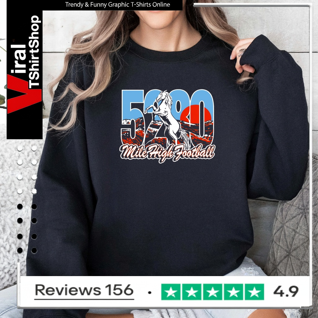 5280 Mile High Blaze Football Sweatshirt