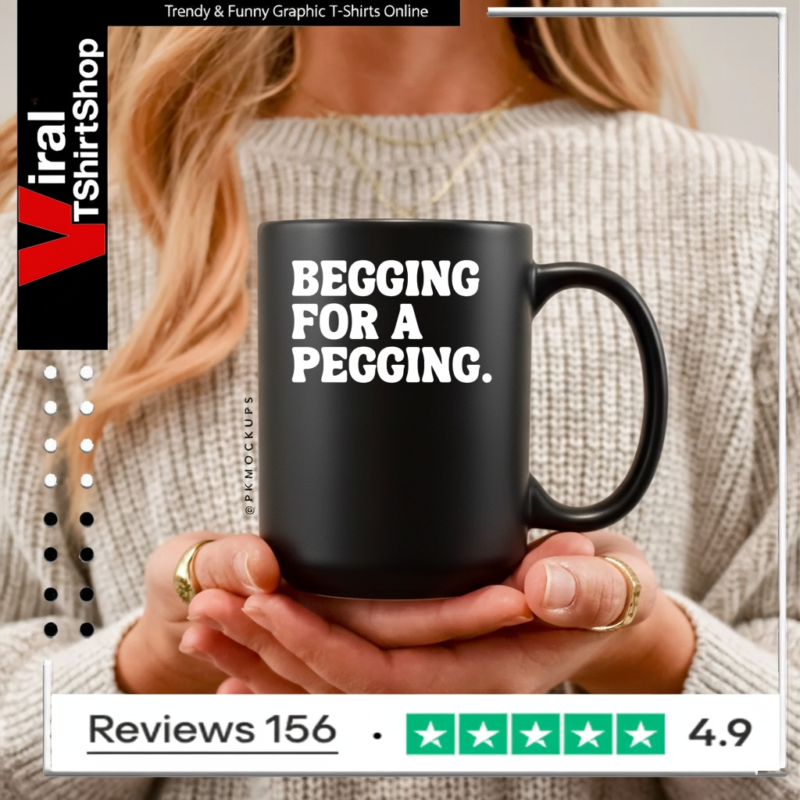 Begging for a pegging funny letter Mug