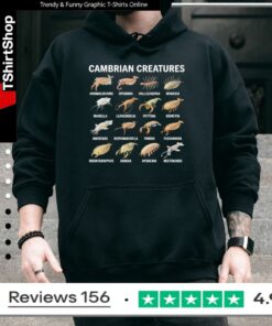 Cambrian Creatures Chart Prehistoric Life Paleontology Hoodie