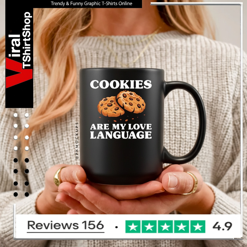 Cookies Are My Love Language Funny Cookie Shirt - Image 5