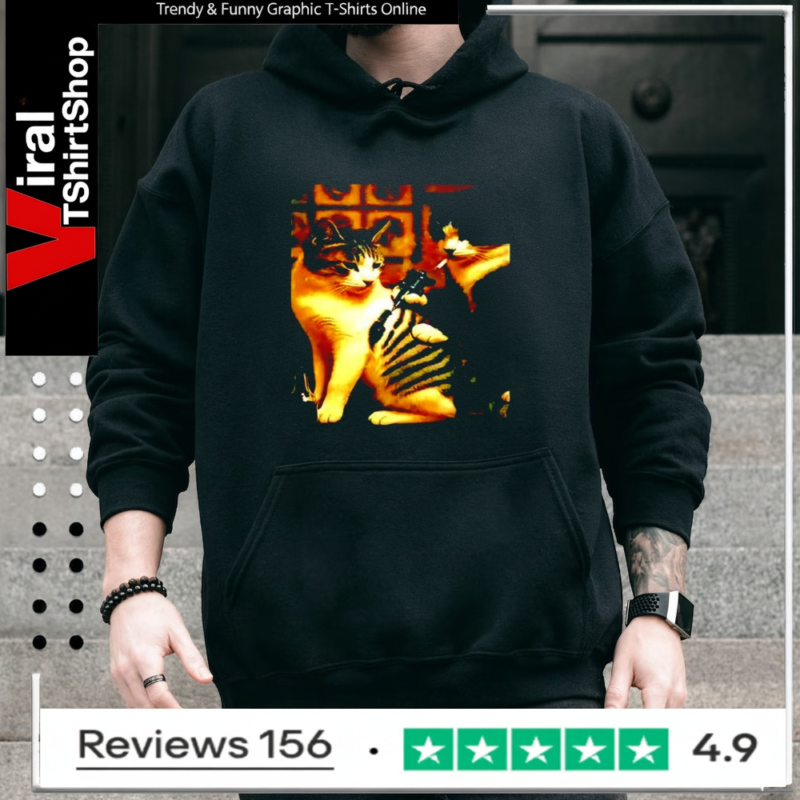 Funny Cat Tattoo Together Meme graphic Hoodie