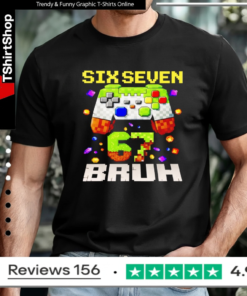 Meme Six Seven 67 Bruh Video Game Gift T-shirt