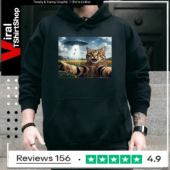Meme cat selfie six seven retro cat 67_Hoodie