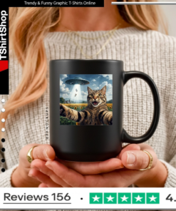 Meme cat selfie six seven retro cat 67_Mug