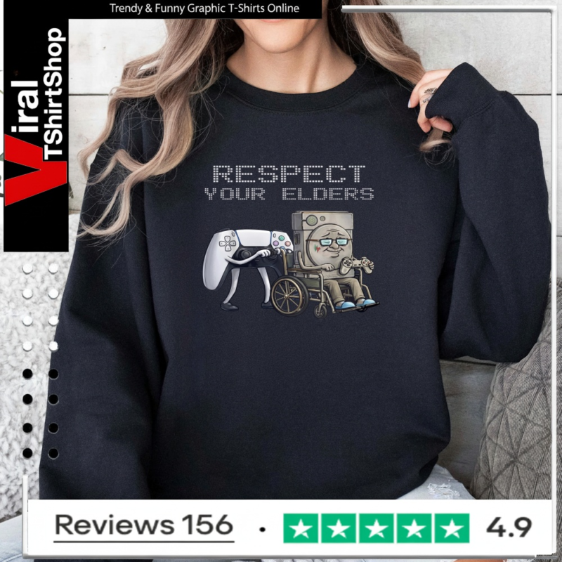 Respect Your Elders Control Retro Funny Gamer_Sweatshirt