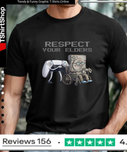 Respect Your Elders Control Retro Funny Gamer_T-shirt