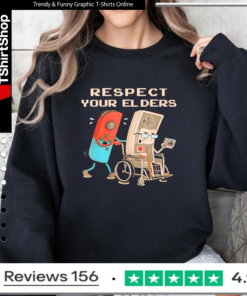 Respect Your Elders Retro Gaming Funny Gamer Controller 80s_Sweatshirt
