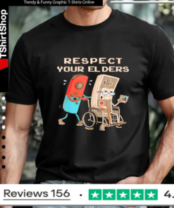 Respect Your Elders Retro Gaming Funny Gamer Controller 80s_T-shirt