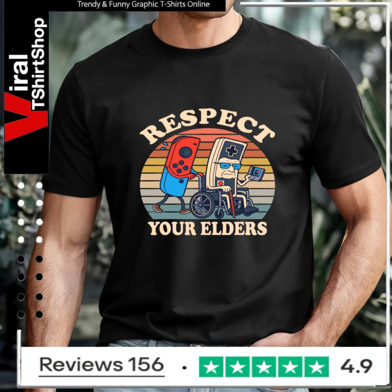 Retro Gaming Respect Your Elders T-shirt