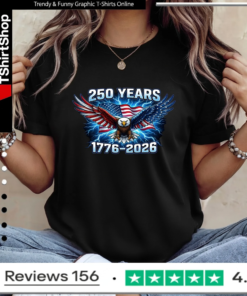250 Years 1776-2026 USA Flags Patriot EaglePatriotic 4th Of July Independence Day_Ladies T-Shirt