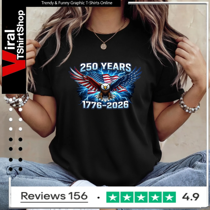 250 Years 1776-2026 USA Flags Patriot EaglePatriotic 4th Of July Independence Day_Ladies T-Shirt