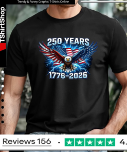 250 Years 1776-2026 USA Flags Patriot EaglePatriotic 4th Of July Independence Day_T-shirt