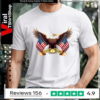 American eagle and american flags_Unisex T-Shirt