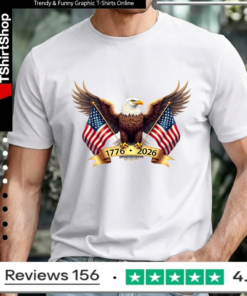 American eagle and american flags_Unisex T-Shirt