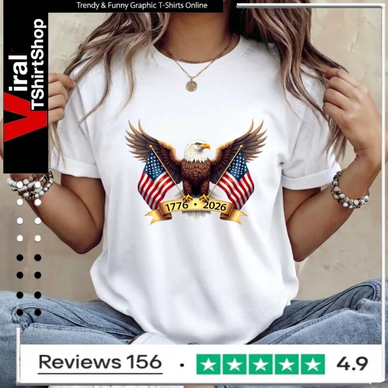 American eagle and american flags_Women T-Shirt