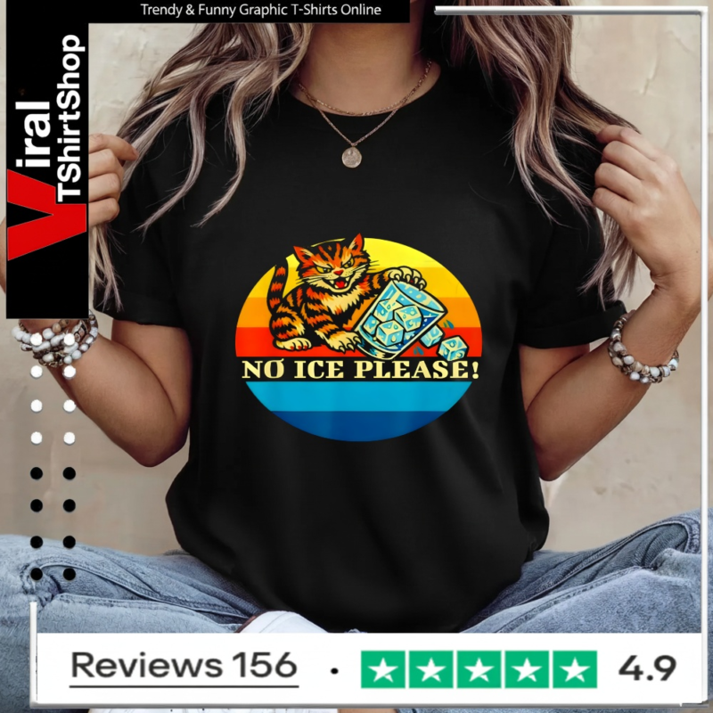 Anti-ICE Cat Abolish ICE Resist Retro_Ladies T-Shirt