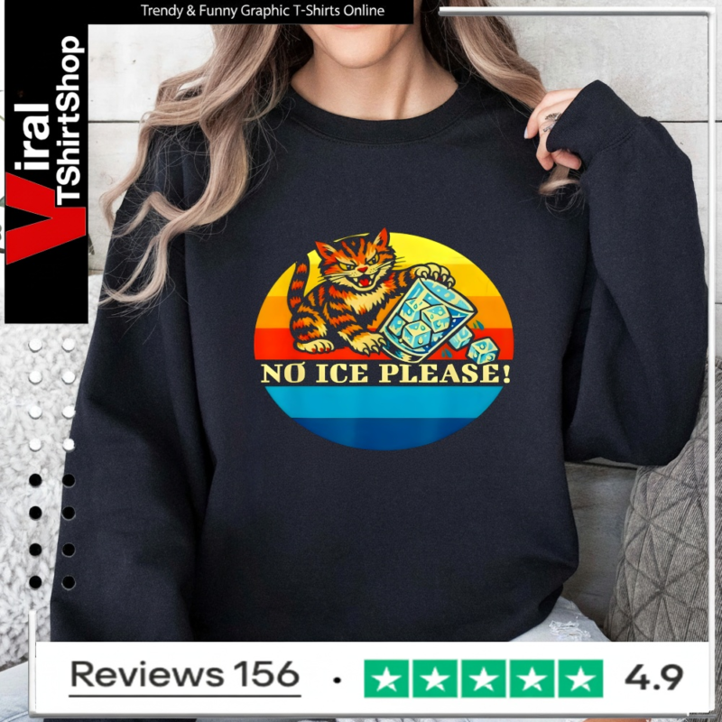 Anti-ICE Cat Abolish ICE Resist Retro_Sweatshirt