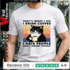 Black Cat That'S What I Do I Drink Coffee I Hate People And I Know Things Vintage_Unisex T-Shirt