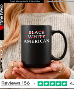 Black white slash American letter_Mug