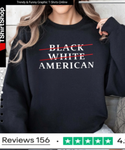 Black white slash American letter_Sweatshirt