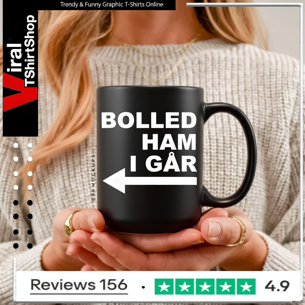 Bolled Ham I Går Arrow points left Mug