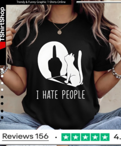 Cat I Hate People_Ladies T-Shirt