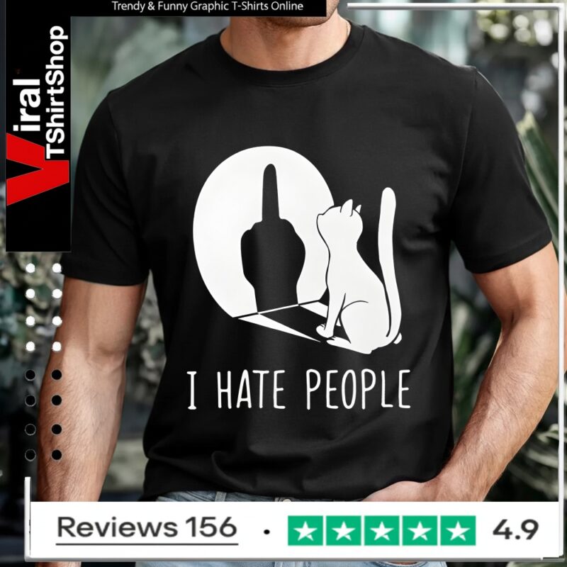 Cat I Hate People_T-shirt