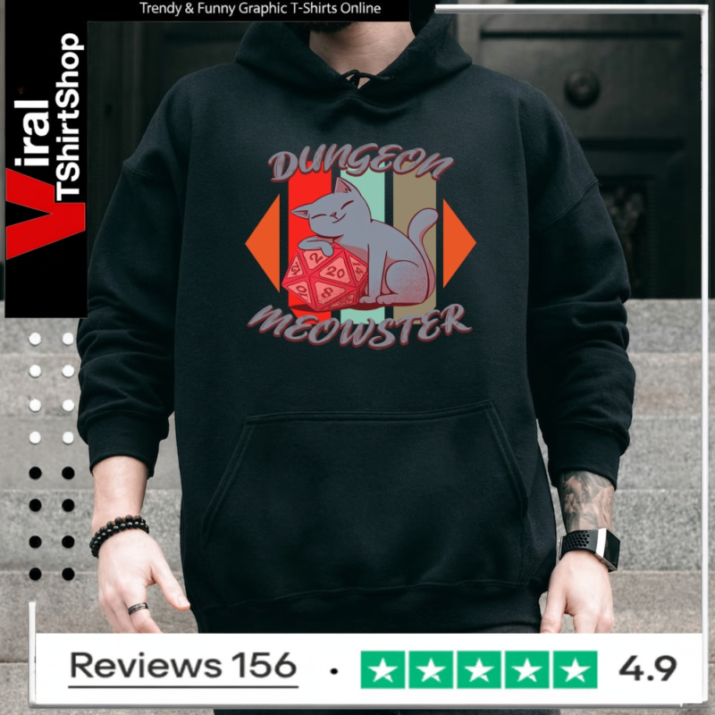 Dungeon Meowster board game dice cat_Hoodie