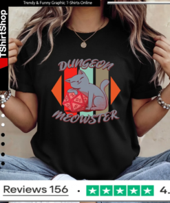 Dungeon Meowster board game dice cat_Ladies T-Shirt