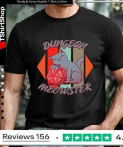 Dungeon Meowster board game dice cat_T-shirt
