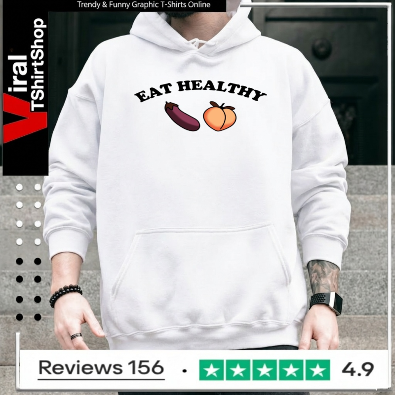 Eat healthy eggplant peach_Hoodie
