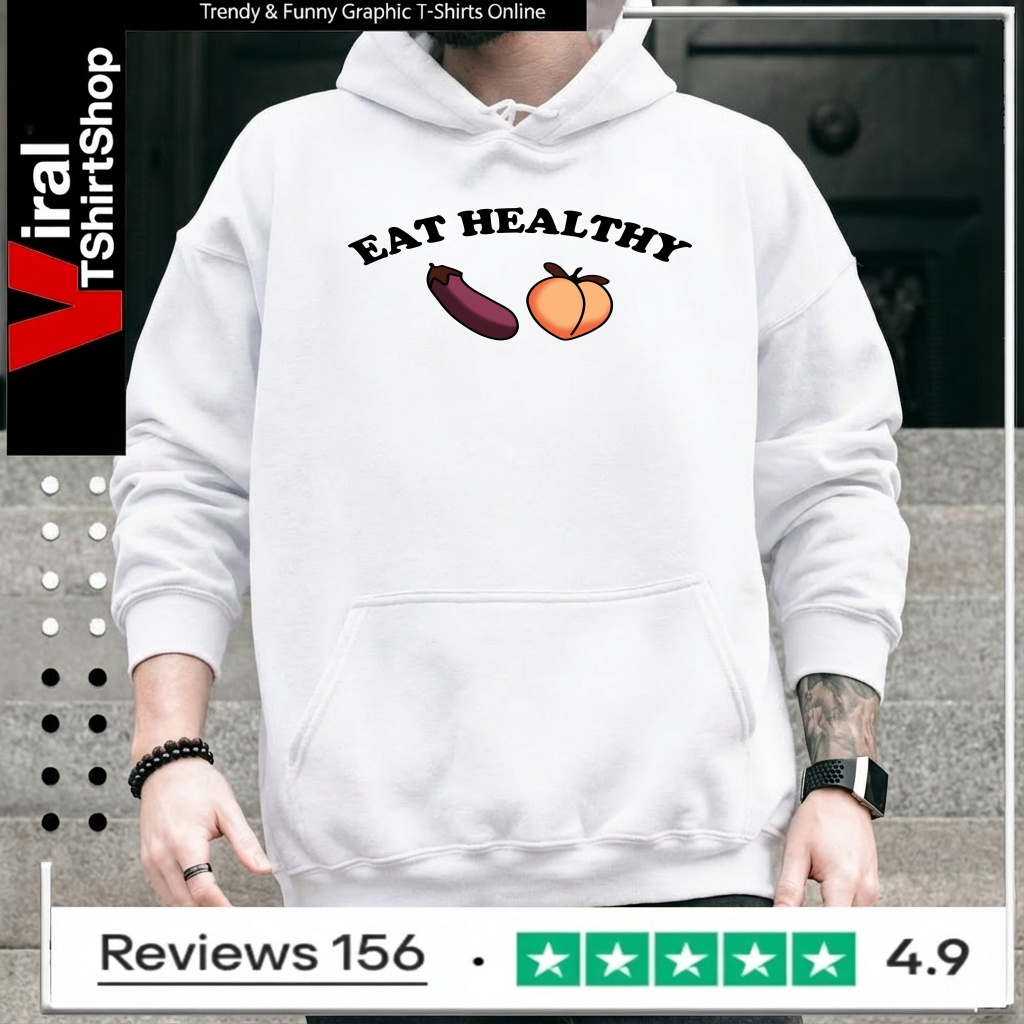Eat healthy eggplant peach_Hoodie