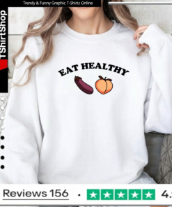 Eat healthy eggplant peach_Sweatshirt