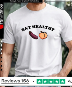 Eat healthy eggplant peach_Unisex T-Shirt