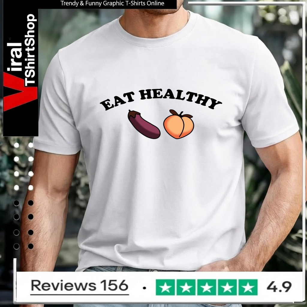 Eat healthy eggplant peach_Unisex T-Shirt