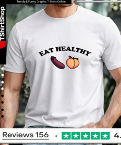 Eat healthy eggplant peach_Unisex T-Shirt