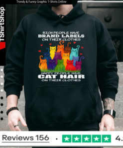 Happy People Have Cat Hair Funny Cat Lover_Hoodie