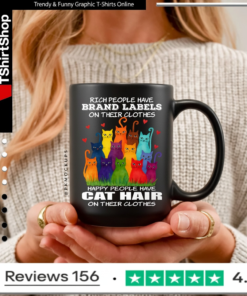 Happy People Have Cat Hair Funny Cat Lover_Mug