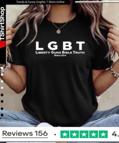 Liberty Guns Bible Truth Bryson Gray LGBT_Ladies T-Shirt