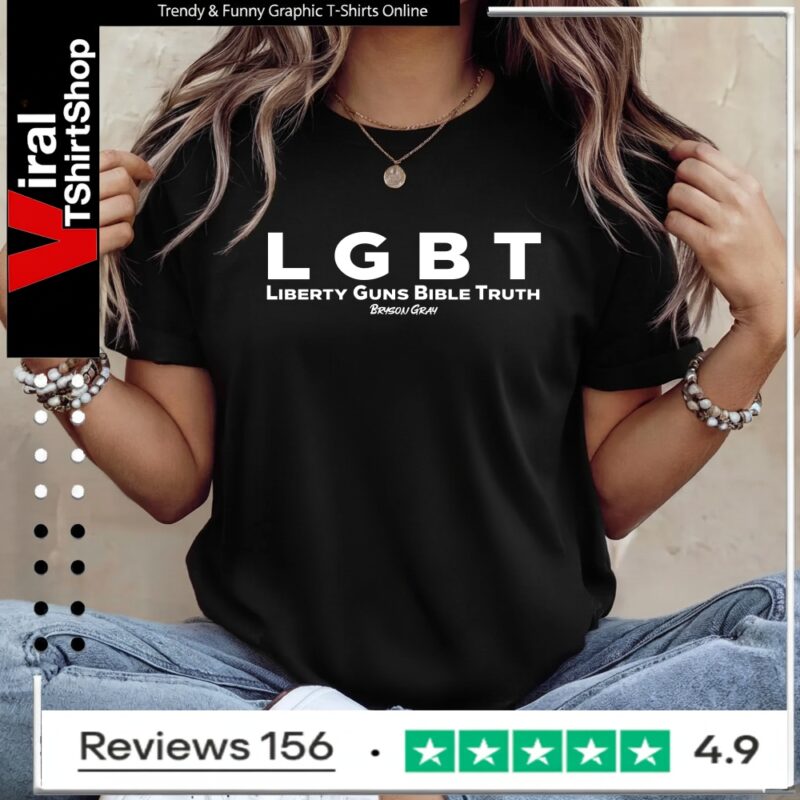 Liberty Guns Bible Truth Bryson Gray LGBT_Ladies T-Shirt