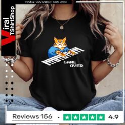 Roy It Crowd Game Over Cat Keyboard_Ladies T-Shirt
