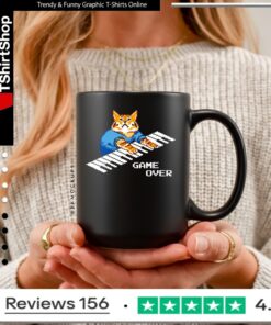 Roy It Crowd Game Over Cat Keyboard_Mug