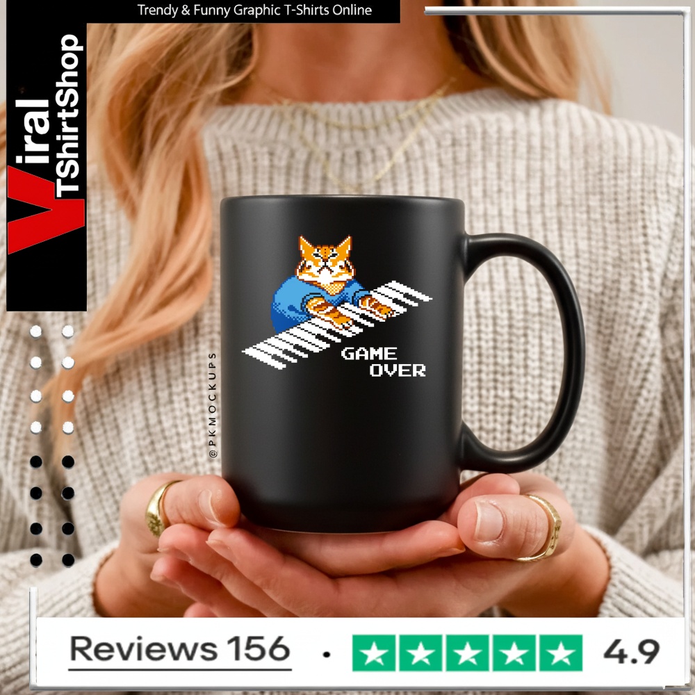 Roy It Crowd Game Over Cat Keyboard_Mug