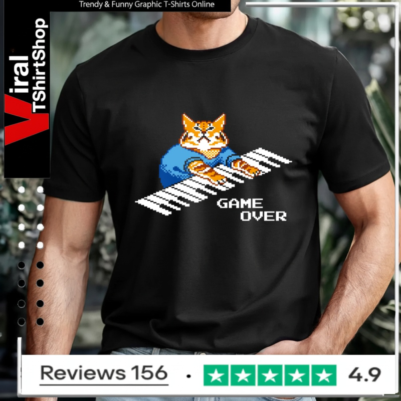 Roy It Crowd Game Over Cat Keyboard_T-shirt