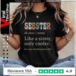 Seester sē-star -noun Like A Sister Only Cooler See Also Bestfriend For Life Ladies T-Shirt