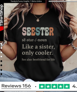 Seester sē-star -noun Like A Sister Only Cooler See Also Bestfriend For Life Ladies T-Shirt
