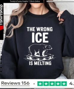 The Wrong Ice Is Melting bear retro_Sweatshirt