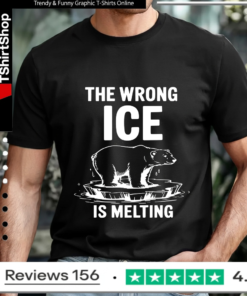 The Wrong Ice Is Melting bear retro_T-shirt